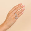  Diamond Bezel V Shaped Ring 14K - Adina Eden's Jewels