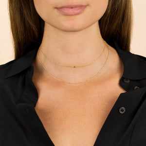 Tiny Solid Lowercase Initial Choker - Adina Eden's Jewels
