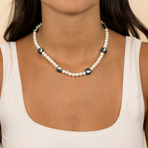  Yin & Yang Pearl Necklace - Adina Eden's Jewels