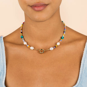  Multi Beaded Toggle Necklace - Adina Eden's Jewels