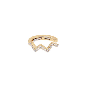  Diamond Zig Zag Ear Cuff 14K - Adina Eden's Jewels