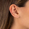  Dangling CZ Bezel Solitaire Ear Cuff 14K - Adina Eden's Jewels