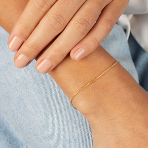  Baby Cuban Bracelet 14K - Adina Eden's Jewels