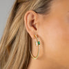  Colored Accented Tennis Hoop Earring - Adina Eden's Jewels