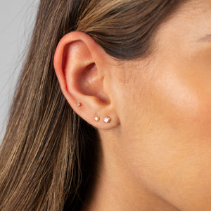  Itty Bitty Solitaire CZ Stud Earring - Adina Eden's Jewels