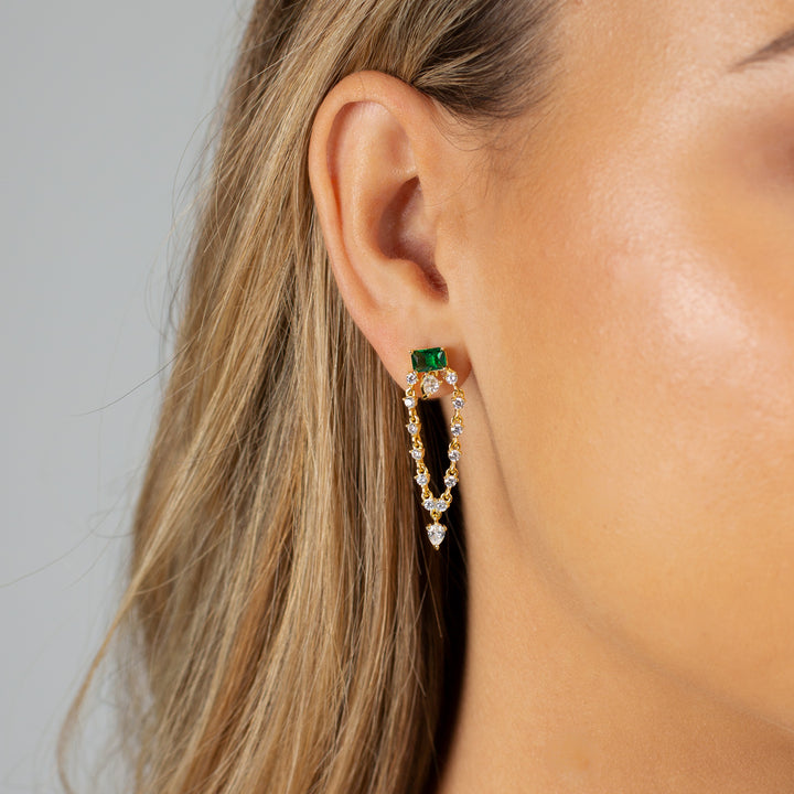  Colored Multi Shape Drop Stud Earring - Adina Eden's Jewels