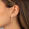  Chunky Paperclip Drop Down Stud Earring 14K - Adina Eden's Jewels