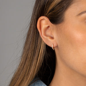  Pavé Spike Huggie Earring 14K - Adina Eden's Jewels