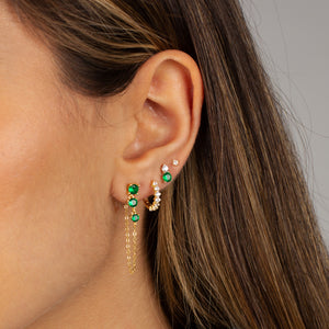  The Emerald & Gold Earring Combo Set - Adina Eden's Jewels