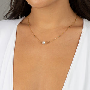  Pearl Ball Chain Necklace - Adina Eden's Jewels