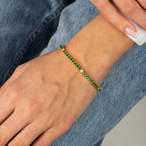  Yellow Pave Accented Colored Tennis Bracelet - Adina Eden's Jewels