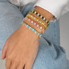 Colored Wide Pear Shaped Tennis Bracelet - Adina Eden's Jewels
