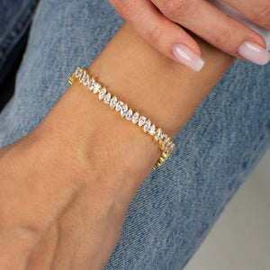  Pear X Marquise Tennis Bracelet - Adina Eden's Jewels