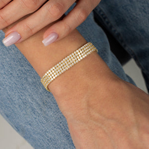  Four Row Bling Tennis Bracelet - Adina Eden's Jewels