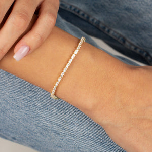  Thin Three Prong Tennis Bracelet - Adina Eden's Jewels