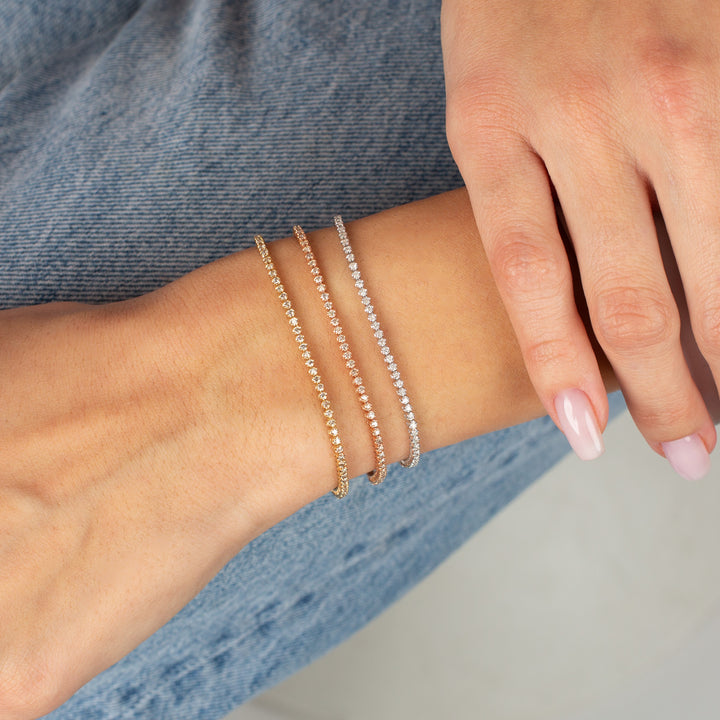 1 carat diamond 14k gold tennis bracelet Clearance