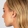  Pearl Chain Front Back Stud Earring 14K - Adina Eden's Jewels