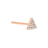 14K Rose Gold / Single Diamond Triangle Stud Earring 14K - Adina Eden's Jewels