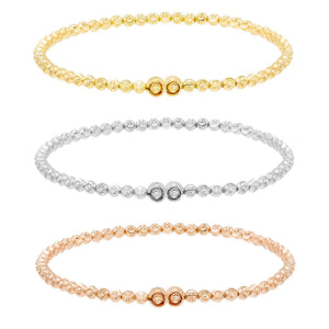 Combo Diamond-Cut Beaded Bracelet Combo Set - Adina Eden's Jewels
