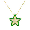 Emerald Green Stone Star Necklace - Adina Eden's Jewels