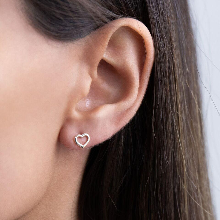  Heart Cutout Stud Earring 14K - Adina Eden's Jewels