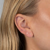  Itty Bitty Flat Square Threaded Stud Earring 14K - Adina Eden's Jewels