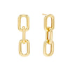 Gold Large Link Drop Stud Earring - Adina Eden's Jewels
