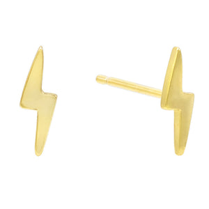 Gold Bolt Stud Earring - Adina Eden's Jewels