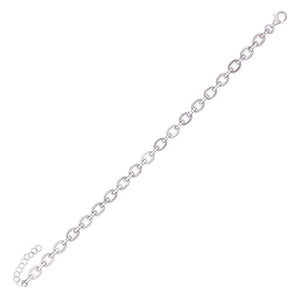 Silver Pavé Link Bracelet - Adina Eden's Jewels