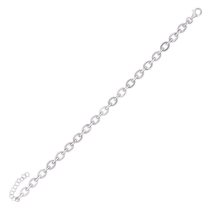 Silver Pavé Link Bracelet - Adina Eden's Jewels