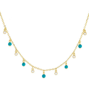  CZ Colored Teardrop Necklace - Adina Eden's Jewels
