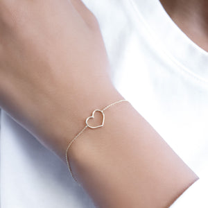  Open Heart Bracelet 14K - Adina Eden's Jewels