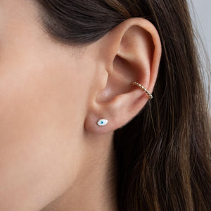  Tiny Enamel Eye Stud Earring 14K - Adina Eden's Jewels