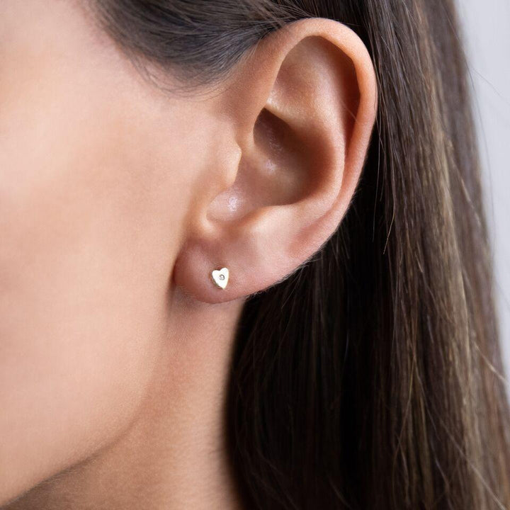  Mini Heart Stud Earring - Adina Eden's Jewels