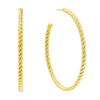 Gold / 50 MM Rope Hoop Earring - Adina Eden's Jewels