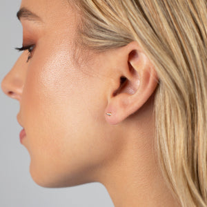  Solid Spike Threaded Stud Earring 14K - Adina Eden's Jewels