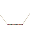 14K Gold Rainbow Long Bar Necklace 14K - Adina Eden's Jewels