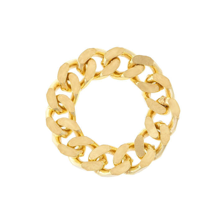 Gold / 8-9 Chunky Cuban Chain Ring - Adina Eden's Jewels