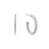 Silver / 20 MM Rope Hoop Earring - Adina Eden's Jewels