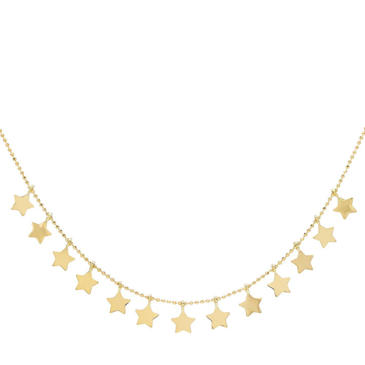 14K Gold Star Chain Necklace 14K - Adina Eden's Jewels