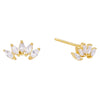 Gold Mini Marquise Stud Earring - Adina Eden's Jewels