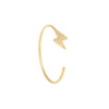 14K Gold / Single Solid Lightning Threader Hoop Earring 14K - Adina Eden's Jewels