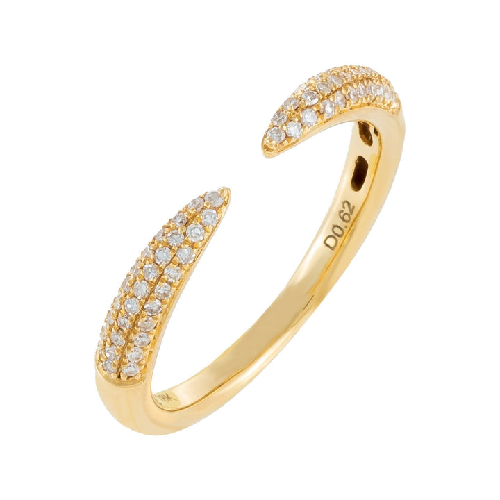 14K Gold / 6.5 Diamond Claw Ring 14K - Adina Eden's Jewels