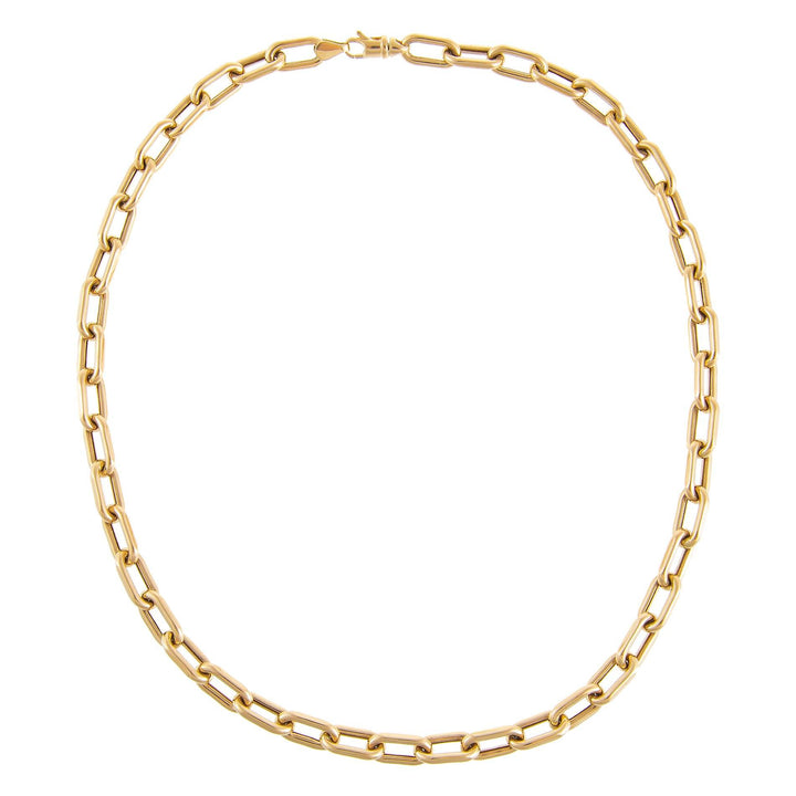  Thick Oval Link Chain Necklace 14K - Adina Eden's Jewels