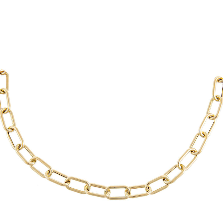 14K Gold / 18" Hollow Chunky Link Necklace 14K - Adina Eden's Jewels
