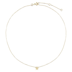  Solid Star Necklace 14K - Adina Eden's Jewels