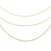 14K Gold Triple Chain Necklace Combo Set 14K - Adina Eden's Jewels