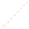 14K Gold Solid Hearts Bracelet 14K - Adina Eden's Jewels