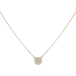 14K Gold Diamond Circle Necklace 14K - Adina Eden's Jewels