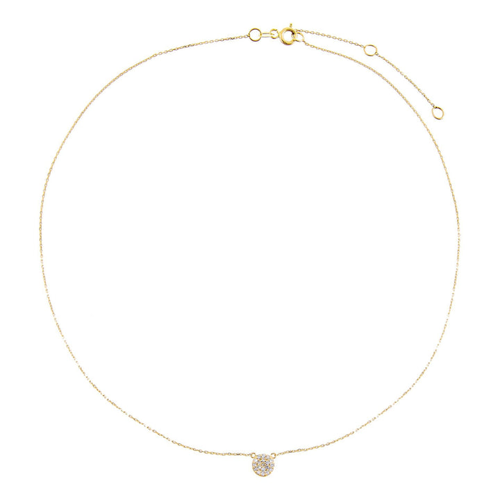  Diamond Circle Necklace 14K - Adina Eden's Jewels